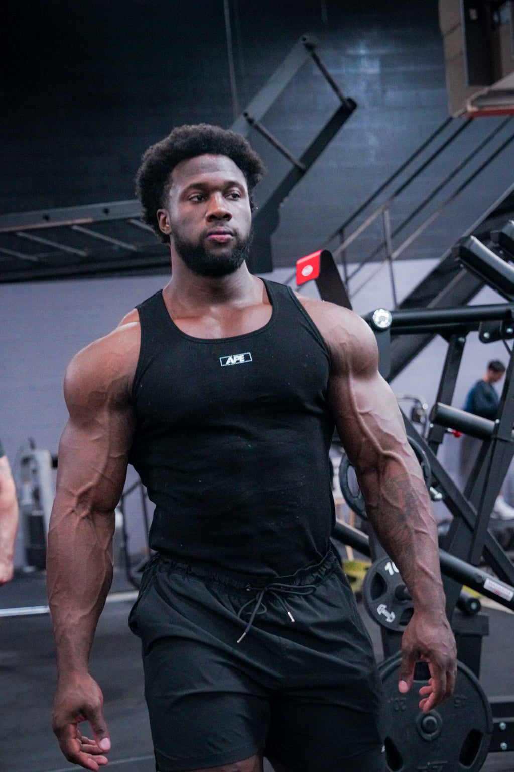 The Tank in black, worn in the gym