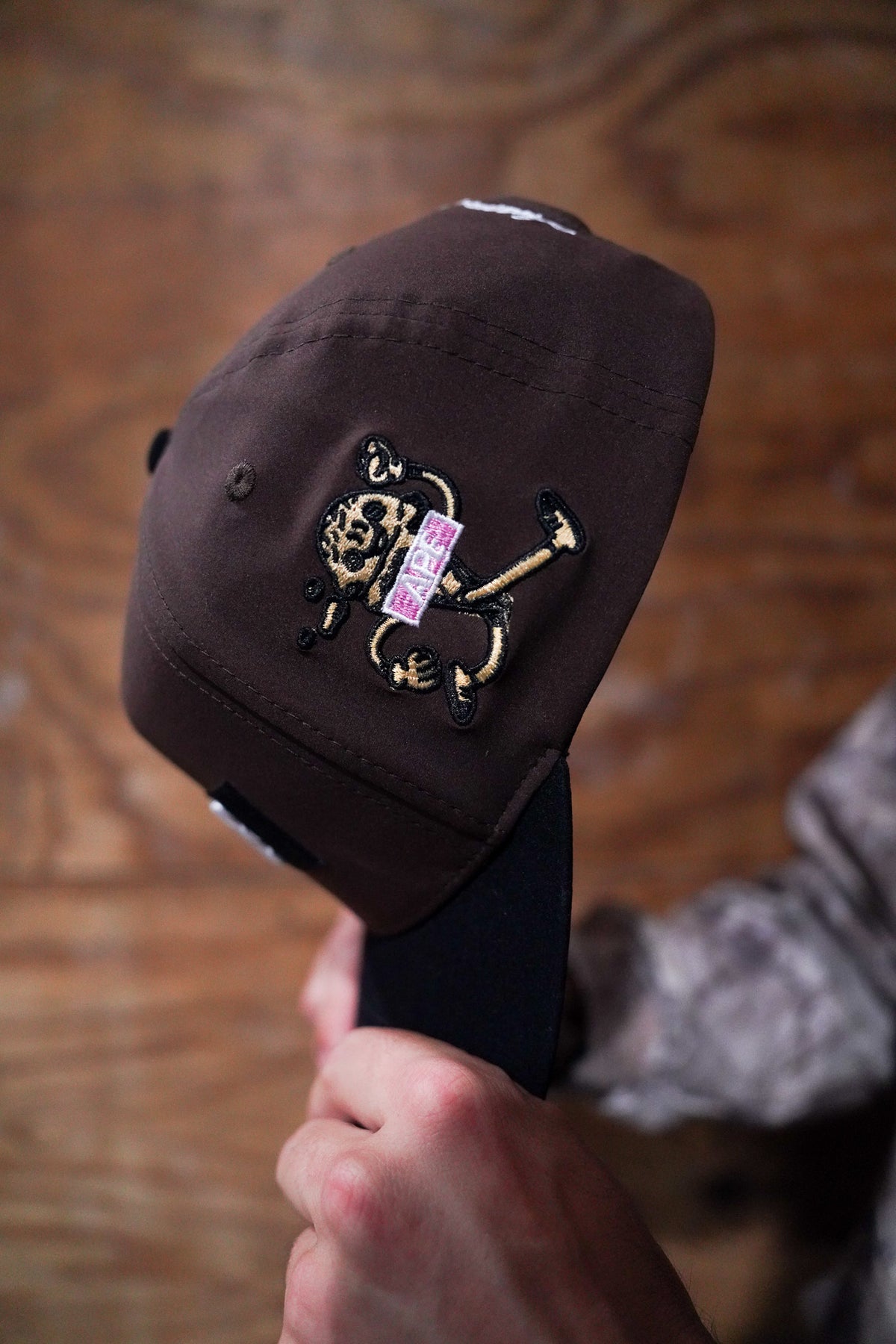 The Neapolitan Hat held in hand, side and brim