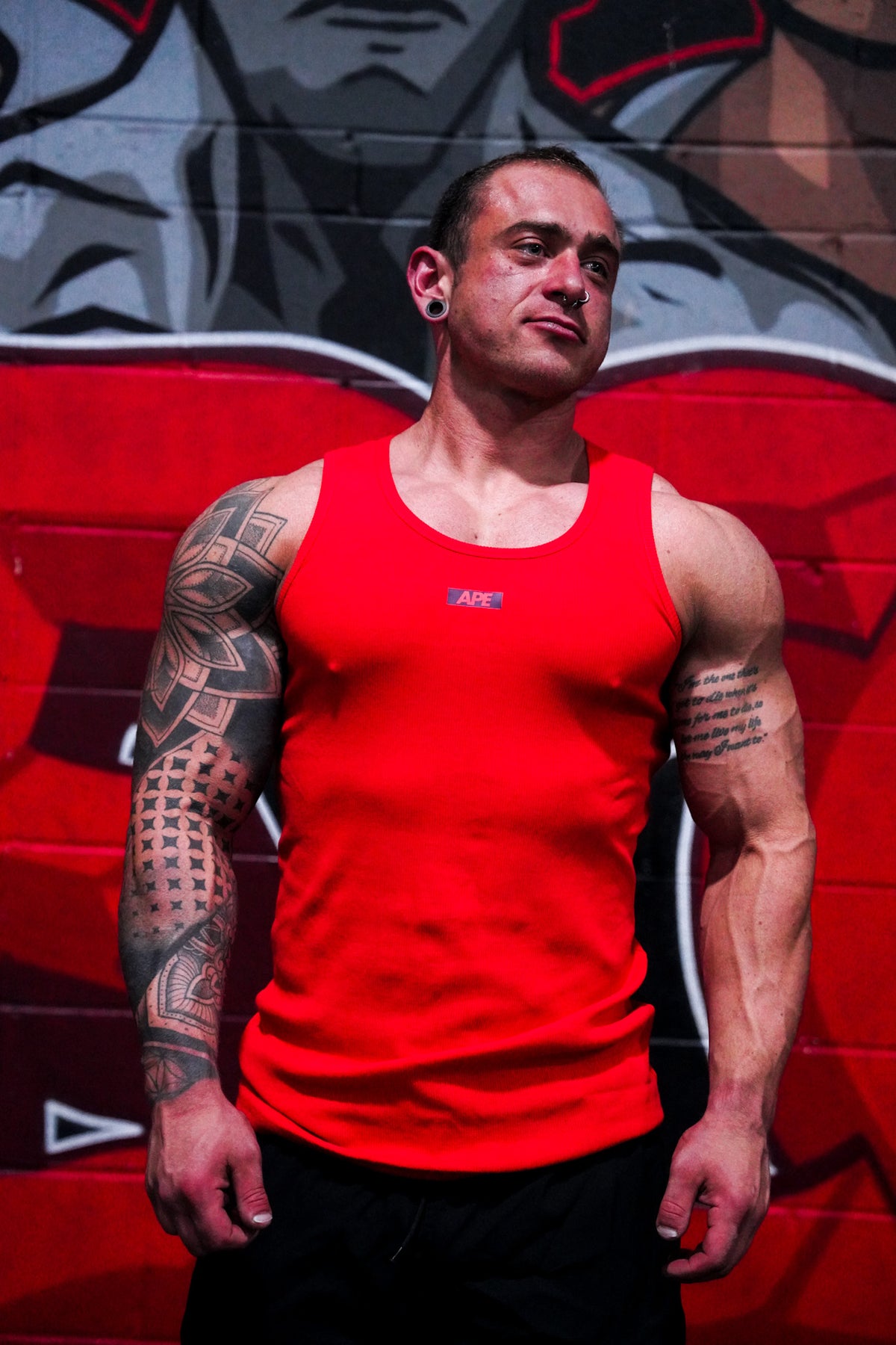 The Tank in red, front