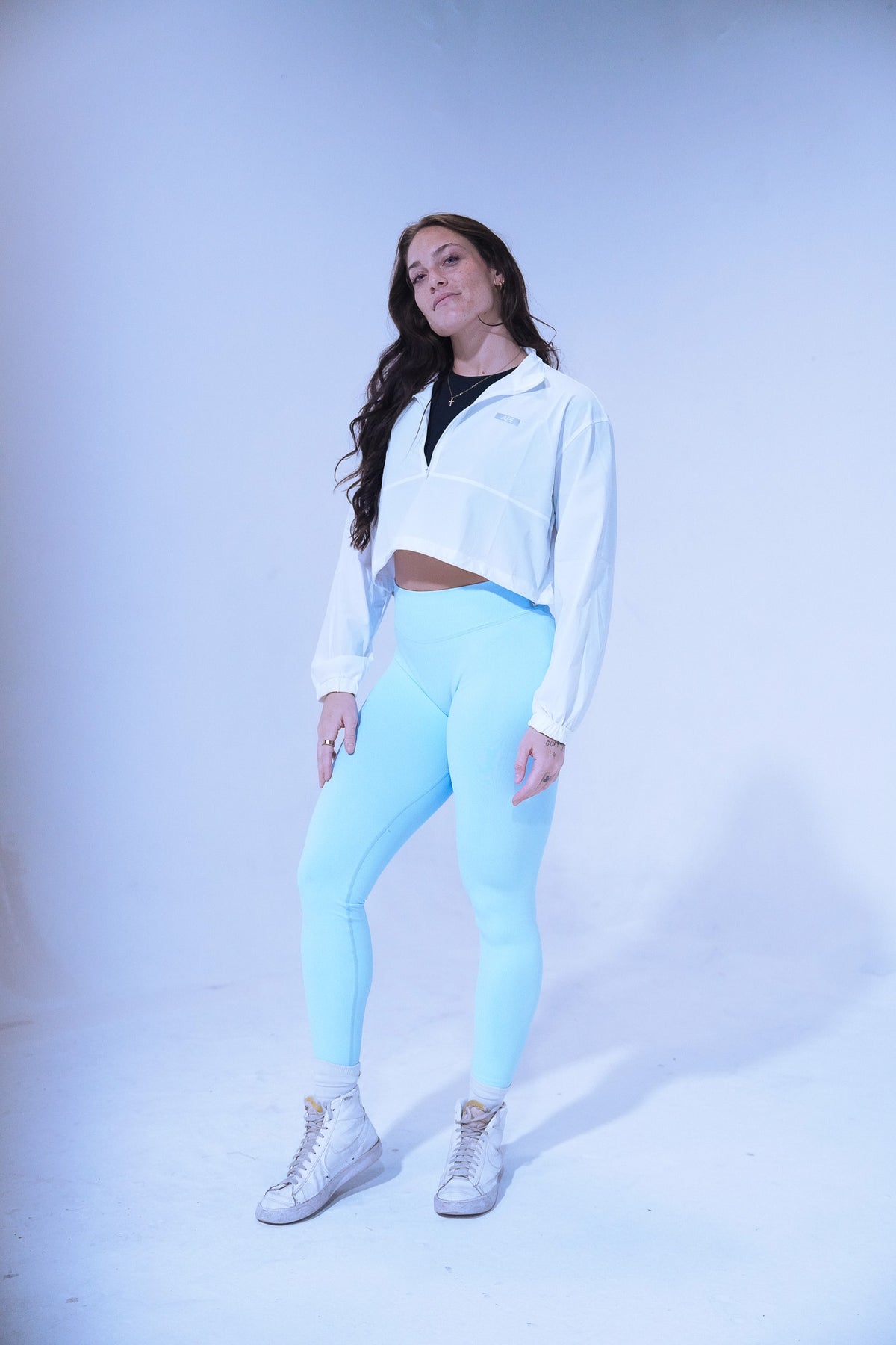 Athletic Performance Leggings in ice blue