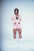 Women's Athletic Performance Shorts in pink, front