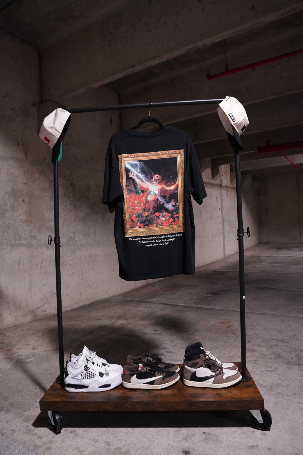 The Chaos T-Shirt on a rack